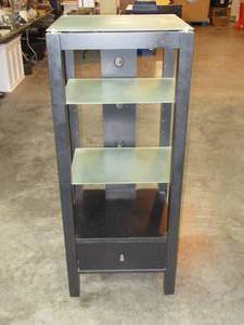 lot 50 image: Sauder Stereo Cabinet-Black-52.5 x 21 x 19