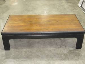 lot 63 image: 52 x 26 x 15 Modern Burlwood Lacquer Coffee Table