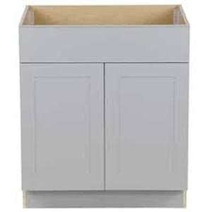 lot 136 image: Hampton Bay Cambridge Gray Shaker Assembled Sink Base Cabinet (30 in. W x 24.5 in. D x 34.5 in. H)