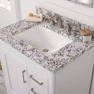 lot 141 image: Home Decorators Collection 31 in. W x 22 in. D Cultured Marble White Rectangular Single Sink Vanity Top in Bianco Antico