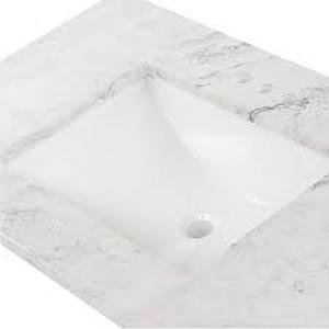 lot 142 image: Home Decorators Collection 37 in. W x 22 in. D Engineered stone composite White Rectangular Single Sink Vanity Top in Lunar