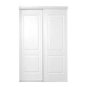 lot 207 image: RELIABILT 72-in x 80-in Primed MDF Sliding Door Hardware Included