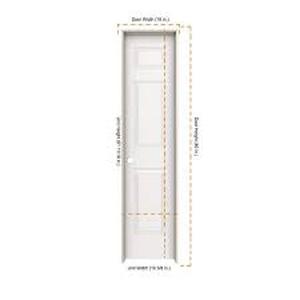 lot 210 image: Jeld-Wen 18 in. x 80 in. 3 Panel Colonist Primed Right-Hand Smooth Solid Core Molded Composite MDF Single Prehung Interior Door