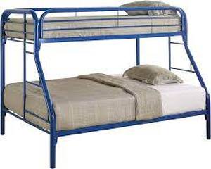 lot 227 image: Morgan Twin Over Full Bunk Bed Blue