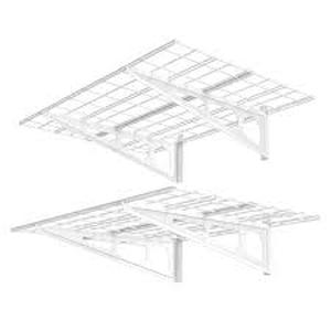 lot 107 image: Flexmounts 24 in. x 48 in. Heavy Duty Wall Shelf with Brackets in White