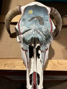 bull skull Painted on