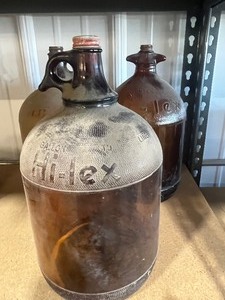 3 Glass Hi-lex bottles