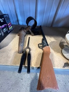 Old  Curling Iron  Bow Site   Keg Tap  toy Gun
