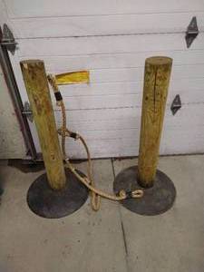 Wooden Restaurant Barricade Posts - 41 Tall