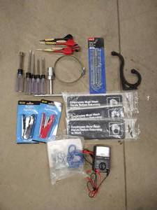 Miscellaneous Tools And Hardware In Plastic Crate
