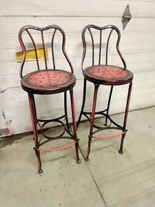 (2) All Metal Bar Stools