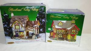 Christmas Village Heelans Pub and Dairy Shop.