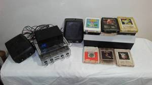 Vintage 8 tracks with Player and Speakers