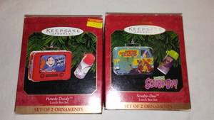 Vintage Hallmark Keepsake Ornaments Lunch Box Sets (2)