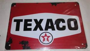 Texaco Metal Sign.