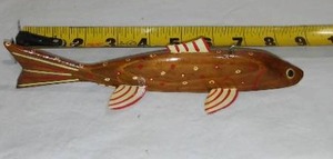 Vintage Collectible Spear Fishing Decoy KC on the Bottom.