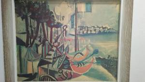 Vintage 1960 Juan-les-Pins Print, Picasso Reproduction.