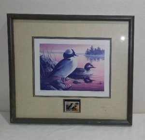 Robert Hautman Minnesota Buffalo Heads Duck Stamp Print, Numbered  Signed.