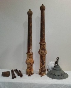 Vintage Cast Metal Lot Legs and R.R. Spikes.
