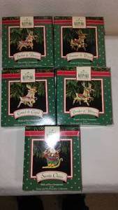 Vintage Hallmark Keepsake Ornaments Santa and His Reindeer Collection (5)