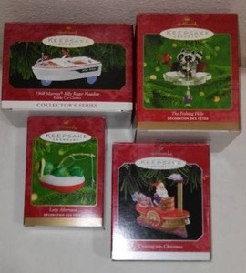 Vintage Hallmark Keepsake Ornaments Fishing Boat Themed (4)