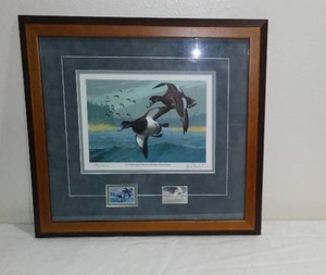 1978 Les Kouba Waterfowl Hunting StampPrint, Numbered, Signed.
