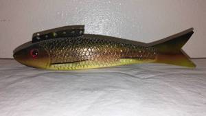 Vintage Collectible Spear Fishing Decoy Larry Lange.
