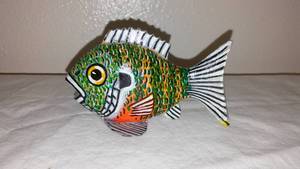 Vintage Collectible Spear Fishing Decoy Jadie Dahlen Multicolored