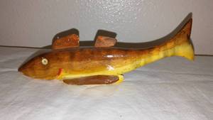 Vintage Collectible Spear Fishing Decoy Wood Shark.