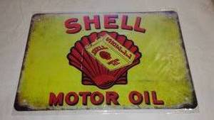 Shell Motor Oil Metal Sign.