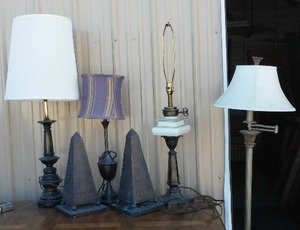 Lamps (4) and Dcor