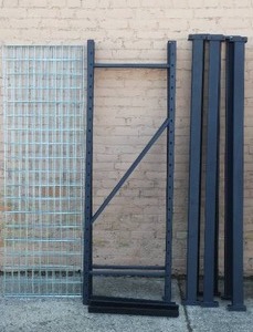 Black Powder Coated Metal Shelving with Shelves .