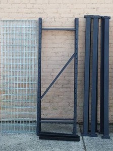 Black Powder Coated Metal Shelving with Shelves .
