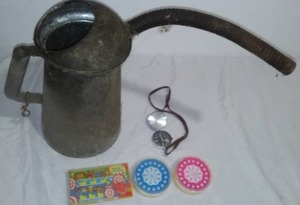 Vintage Compass, Mechanic�s Pitcher, Round Playing Cards, Game.