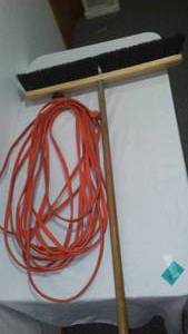 Extension Cord And Push Broom