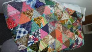 Handmade Quilt, Tied And Together, The Edges Need Finishing