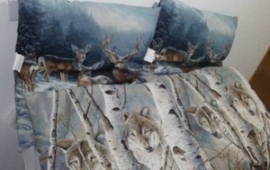 Decorative Throw Pillows. Wolves And Deer