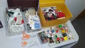 Sewing Box - full, buttons and more.