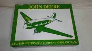 John Deere Limited Edition DC 3 Company Airplane Bank