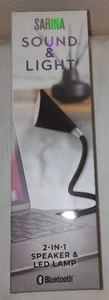 NEW Sarina Black USB Powered Flexible Lamp with Built In Speaker