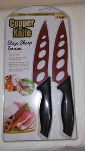 Stainless Steel Sharp Forever Copper Knife 2 Pack