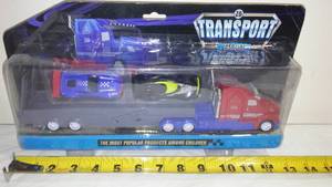 Friction Trailer Truck with 2 Racers