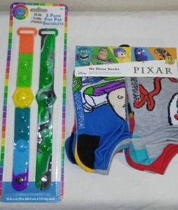 10 Pack Pixar Boys Club Ankle Socks and Fidget Pop it Bracelet (2pk )