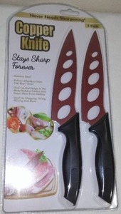 Stainless Steel Sharp Forever Copper Knife 2 Pack