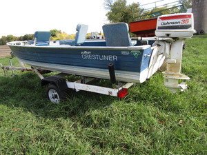 Crestliner Boat, Spartan Trailer