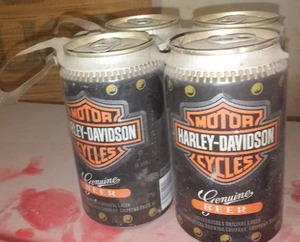 lot 270 image: Harley-Davidson Beer Cans In Plastic Rings.