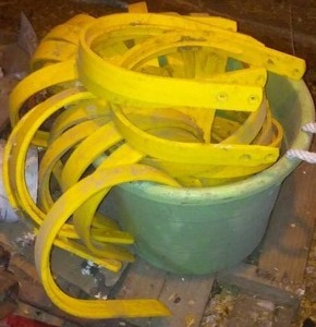 lot 309 image: Bale Bands. Dozens New. New Holland BR7090 Round Baler PolyPlastic