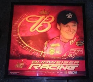 lot 363 image: Dale Earnhardt Jr. Budweiser Lighted Beer Sign NASCAR.