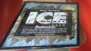 lot 364 image: Budweiser ICE Draft Beer Sign. Diamond Shape