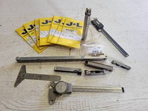 lot 166 image: Brown & Sharpe 6 Dial Calipers, Stamping Dies and Tool, Feeler Gauges and More